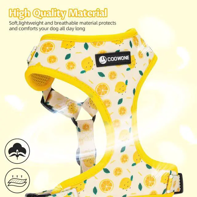 Alt view image 3 of 7 - Dog Harness and Leash Set, Adjustable Dog Harness, Dog Leash, No Pull No Choke Puppy Harnesses for Walking Training for Small Medium Large Pet