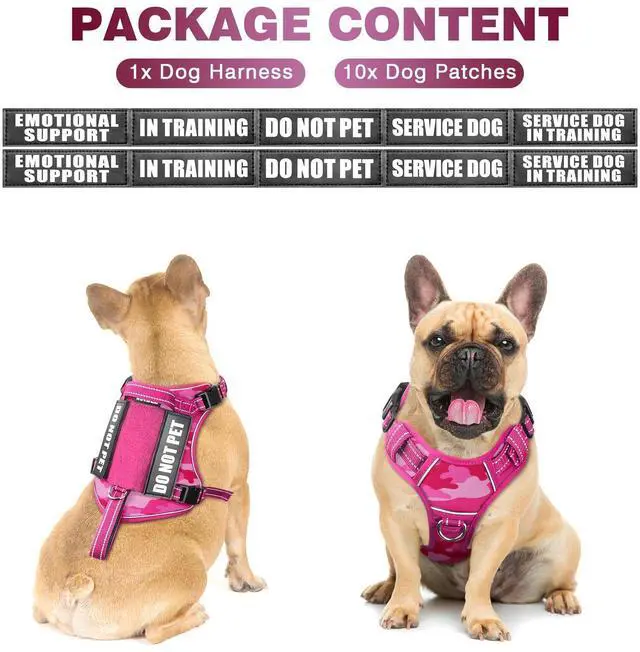 Alt view image 6 of 7 - Tactical Dog Harness, No Pull Dog Harness for Medium Large Dogs with Handle & Molle, Military Service Dog Vest Harness in Training Pet Harness for Small Dogs