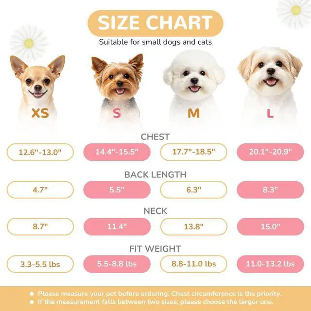 Alt view image 4 of 7 - Dog Harness and Leash Set with Bow Knot No Pull Pet Daisy Floral Harness with D-Ring Soft Mesh Dog Harness Vest Set Escape Proof Princess Puppy Harness for Small Girl Dogs CatsPink XS
