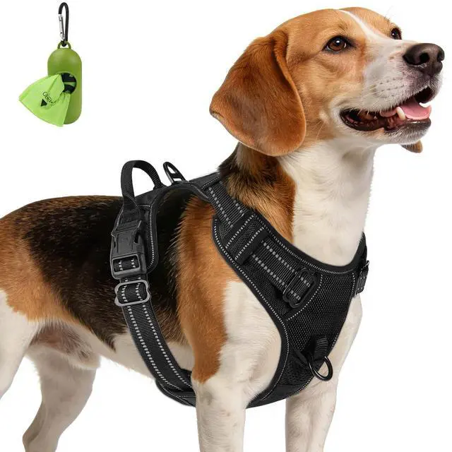 Main image of No Pull Dog Harness Medium Sized Dog, Front Clip, Black