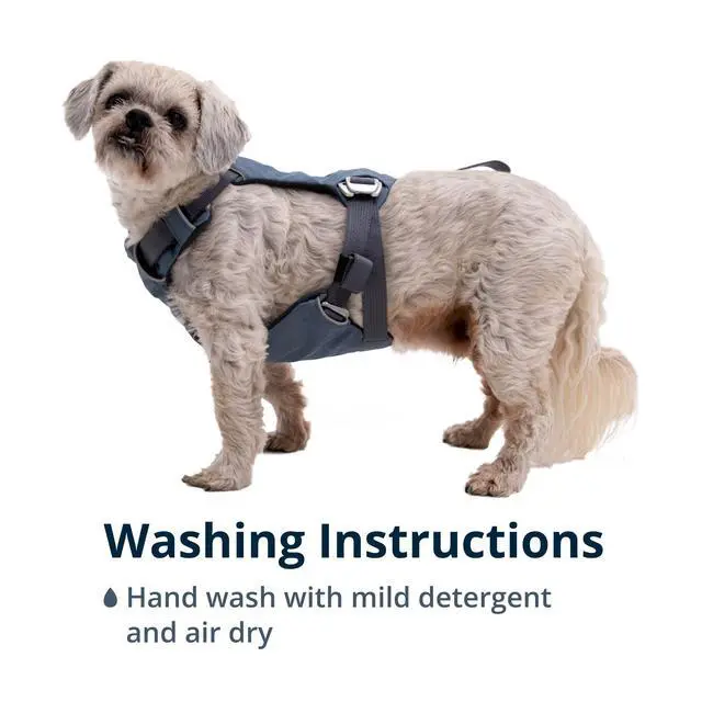 Alt view image 7 of 7 - Load Up Dog Car Harness, Padded Adjustable Travel Restraint with Universal Seat Belt Attachment and Strength-Rated Metal Hardware, for Road Trips in Cars & SUVs, Slate Blue, Medium