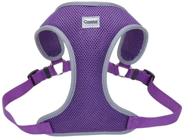 Main image of Pet Comfort Soft Reflective Wrap Adjustable Dog Harness - No-Pull Dog Harness for Small & Large Dogs - Purple - 3/4" x 20"29"