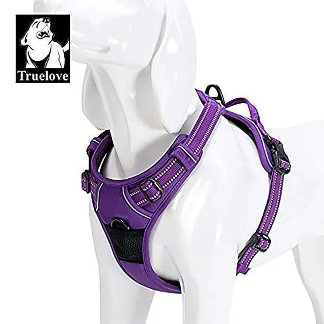 Alt view image 5 of 6 - Adjustable No-Pull Dog Harness Reflective Pup Vest Harnesses Comfortable Control Brilliant Colors TLH5651(Purple,S)