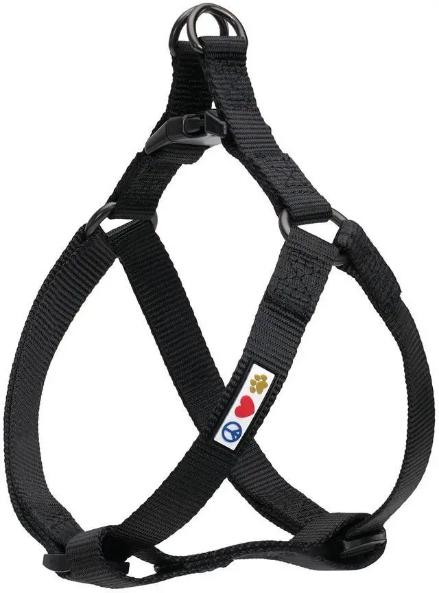 Main image of Solid Step-in Dog Harness Adjustable No-Pull Vest for Puppies to Seniors, Safe & Comfortable XS Black