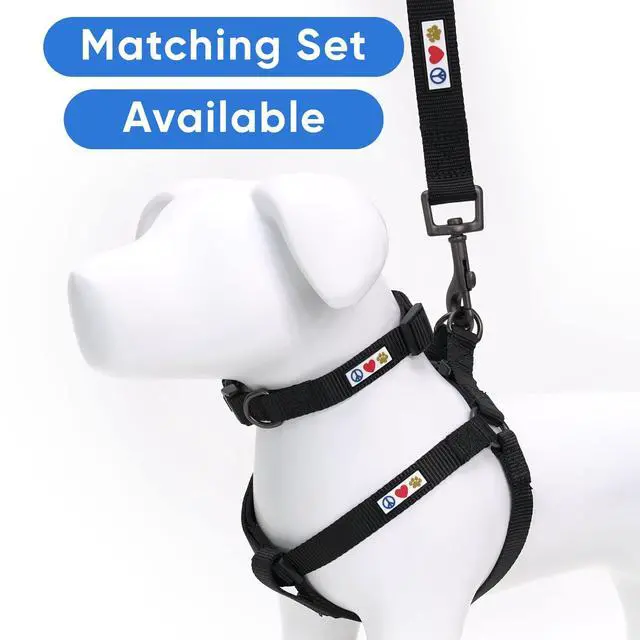 Alt view image 7 of 7 - Solid Step-in Dog Harness Adjustable No-Pull Vest for Puppies to Seniors, Safe & Comfortable XS Black