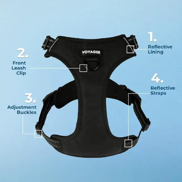 Alt view image 4 of 7 - Dual Attachment No Pull Harness - Black, Medium