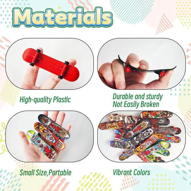 Alt view image 3 of 7 - 50 Pcs Mini Finger Skateboards Set,Finger Boards Multi-Item Party Favor Toy | Collectible Desk Accessories, Hobby Practice Set, Creative Finger Skill Activity, Desktop Entertainment, Casual Events