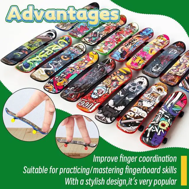 Alt view image 4 of 7 - 50 Pcs Mini Finger Skateboards Set,Finger Boards Multi-Item Party Favor Toy | Collectible Desk Accessories, Hobby Practice Set, Creative Finger Skill Activity, Desktop Entertainment, Casual Events