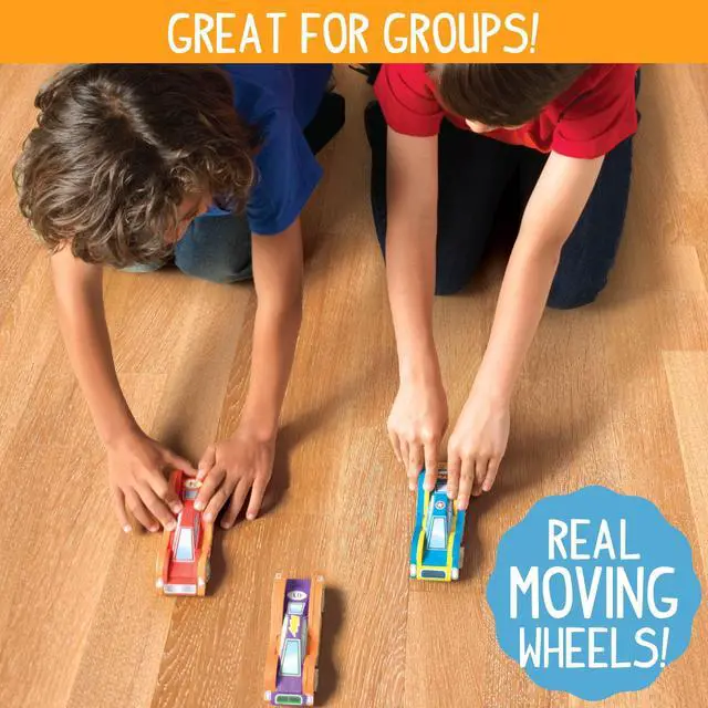 Alt view image 5 of 7 - Build & Paint Your Own Wooden Toys, DIY Wood Craft Kit, Easy to Assemble, 3 Cars