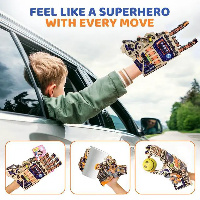 Alt view image 4 of 7 - Robotic Mechanical Hand STEM Toy for Kids 8-14 | Parents' Choice Award Winner | Superhero STEM Toy | Birthday Gift for Boys & Girls Ages 8,9,10,11,12,13,14