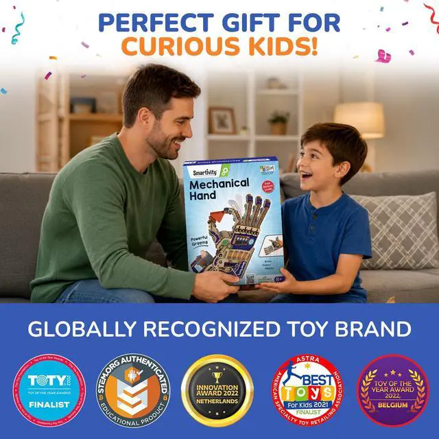 Alt view image 6 of 7 - Robotic Mechanical Hand STEM Toy for Kids 8-14 | Parents' Choice Award Winner | Superhero STEM Toy | Birthday Gift for Boys & Girls Ages 8,9,10,11,12,13,14