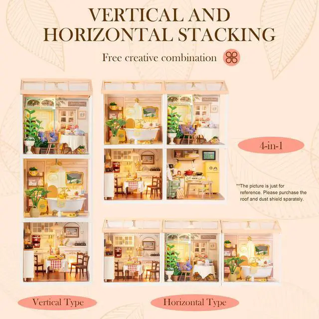 Alt view image 6 of 7 - Super Creator-DIY Plastic Miniature House for Adults, Mini Blocks Model Kit Building Sets, DIY Crafts/Hobbies/Building Blocks Toys for Adults (Pop Bubble Bathroom)