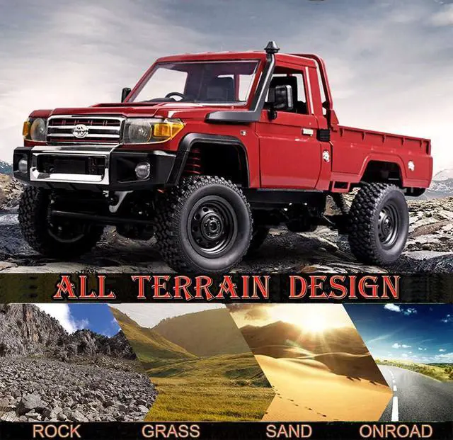 Alt view image 3 of 7 - RC Rock Crawler RC Truck 4x4 Toyota LC79 MN82 RC Crawler 1/12 Scale | Remote Control Pickup Off Road All Terrain 280 Motor Proportional Throttle Steering RTR Hobby Toy Adult
