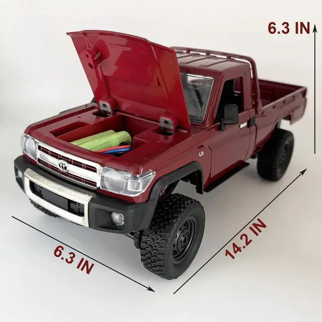 Alt view image 7 of 7 - RC Rock Crawler RC Truck 4x4 Toyota LC79 MN82 RC Crawler 1/12 Scale | Remote Control Pickup Off Road All Terrain 280 Motor Proportional Throttle Steering RTR Hobby Toy Adult