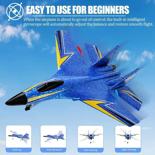 Alt view image 5 of 7 - Remote Control Airplanes for Kids Adult Beginners,Foam RC Planes | 2Channels,Lightweight and durability,2.4GHz Outdoor Fighter Jet Toy,for Teen Boys Girls Hobby,Flying Gravity Glider Aircraft
