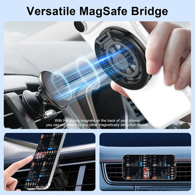 Alt view image 3 of 7 - Magnetic Phone Ring Holder Fidget Spinner for MagSafe Case Phone Grip Stand Foldable Magnetic Finger Ring Grip Dual Sided Kickstand for iPhone 17 18 Pro Max 17e 16e 16 Pro Max Samsung Galaxy S26 Ultra