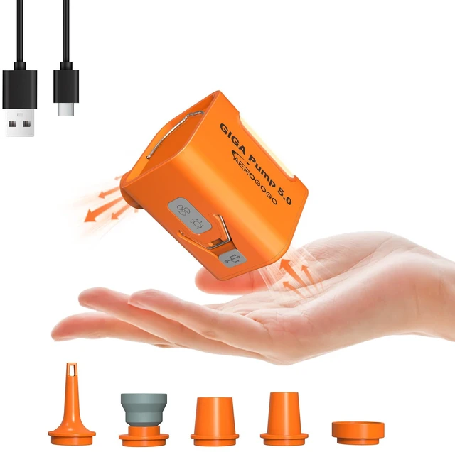 Main image of Portable air Pump with 3600mAH Battery 5kPa Air Pump for Inflatables Rechargeable Pump Quick Inflate Deflate for air Mattress with Camping Light Ultra Air Mattress Pump for Pool Floats