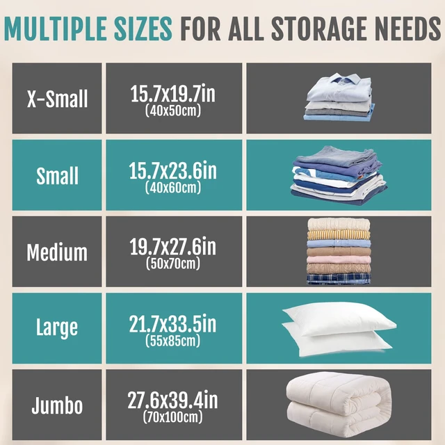 Alt view image 7 of 7 - Rechargeable Cordless Pump Vacuum Storage Bags, 24 M/S/XS Combo | 80% Space Saver Plastic Packaging Bags for Clothes, Travel Luggage & Bedding, Closet Organization