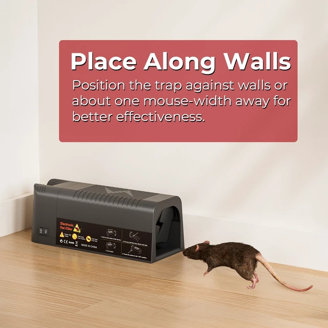 Alt view image 2 of 7 - Electronic Mouse Trap 2 Pack Electric Mouse Trap Zapper for Indoor Use, Reusable Rodent Trap, No Touch No See, Effective Mice & Mouse Control