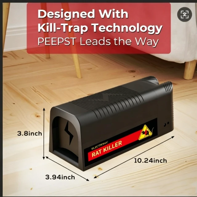 Alt view image 3 of 7 - Electronic Mouse Trap 2 Pack Electric Mouse Trap Zapper for Indoor Use, Reusable Rodent Trap, No Touch No See, Effective Mice & Mouse Control
