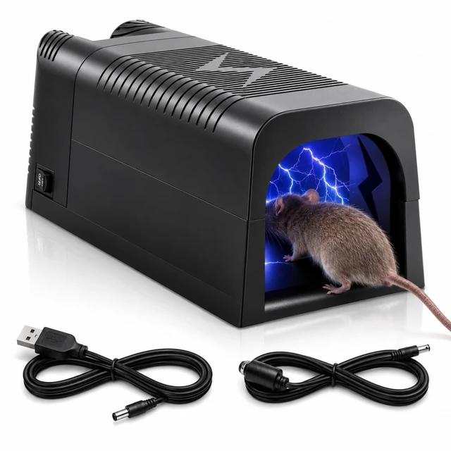 Main image of 1 Pack Rat Trap Zapper Electric Mice Trap with Anti-Escape Door,Rechargeable Electronic Mouse Trap Indoor for Home,Reusable Rodent Zapper Shock Killer for Kitchen, Attic, Garage, Warehouse