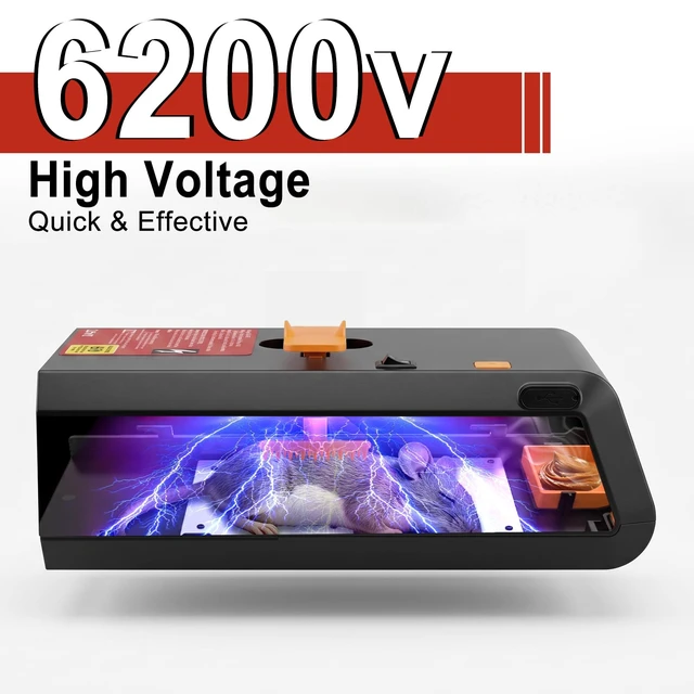 Alt view image 2 of 6 - Electric Rat & Mouse Trap Indoor Outdoor, High-Voltage Electronic Mouse Trap Zapper with Anti-Escape Baffle, No-Touch Disposal, Reusable Rat Killer for Home, Kitchen, Garage, Office, Warehouse