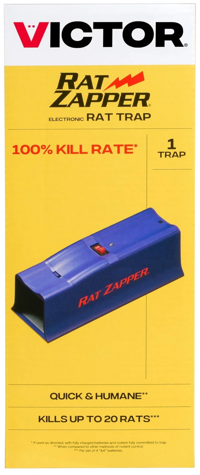 Main image of Rat Zapper Classic Indoor Electronic Mouse and Rat Trap - 1 Electric Trap - RZC001-4 - Kill Up To 20 Rats - Easy to Use - LED Light Catch Alerts - Humanely Kill Mice and Rats - No See, No Touch