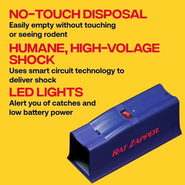 Alt view image 3 of 7 - Rat Zapper Classic Indoor Electronic Mouse and Rat Trap - 1 Electric Trap - RZC001-4 - Kill Up To 20 Rats - Easy to Use - LED Light Catch Alerts - Humanely Kill Mice and Rats - No See, No Touch