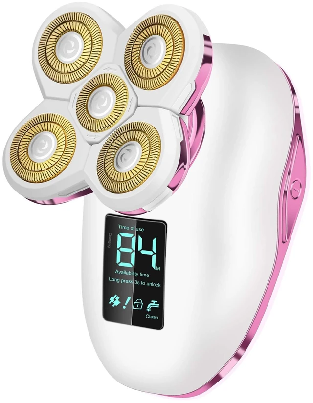 Main image of Electric Razors for Women- Waterproof & Travel Lock for 5D Rotary Shaver | IPX7 Waterproof, Type-C Fast Charging, 90 Min RuntimeLED
