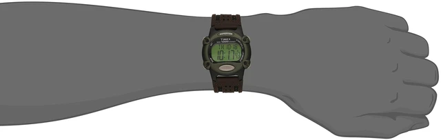 Alt view image 5 of 5 - Men's T48042 Expedition Full-Size Digital CAT Brown Nylon/Leather Strap Watch