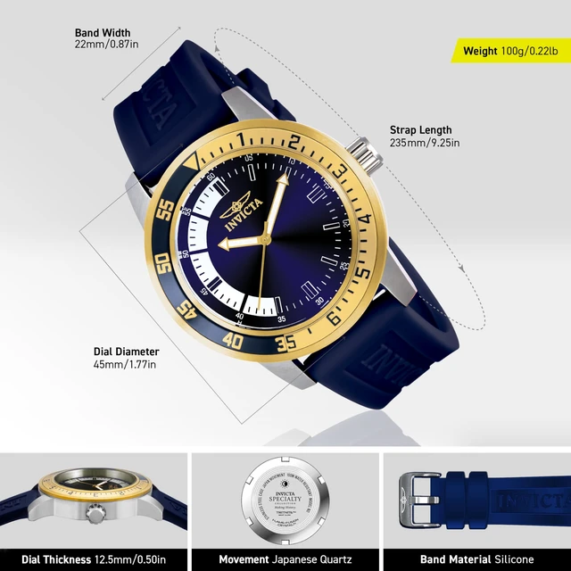 Alt view image 4 of 7 - Men's 12847 Specialty Blue Dial Blue Polyurethane Watch