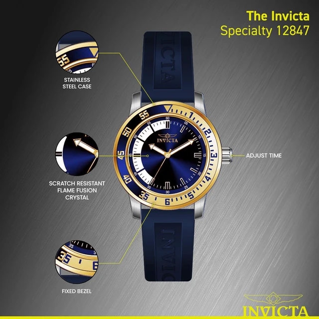 Alt view image 5 of 7 - Men's 12847 Specialty Blue Dial Blue Polyurethane Watch