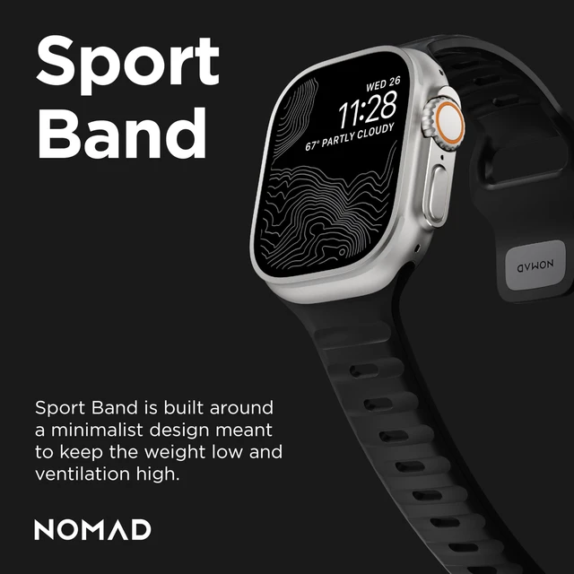 Alt view image 7 of 7 - Sport Band | Black Apple watch ultra 2 band, Designed to give your Apple Watch a modern and athletic look for intense workouts and everyday wear, Compatible with New Series 12, Ultra 1-4, Series 1-11
