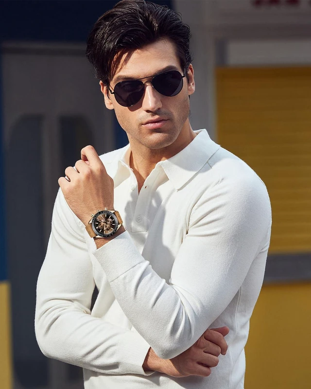 Alt view image 2 of 7 - Watch for Men Analog Quartz Watch Waterproof Luminous Designer Mens Wrist Watches Business Work Sport Casual Dress Watch with Chronograph Silicone Strap Elegant Gifts for Men