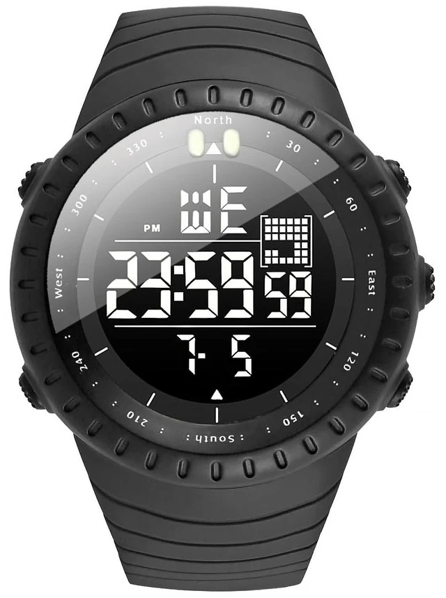 Main image of Men's Watches Sports Outdoor Waterproof Military Watch Date Multi Function Tactics LED Face Alarm Stopwatch for Men (6256 Black)