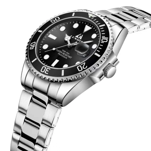 Alt view image 2 of 7 - Mens Watches Stainless Steel Waterproof Watch for Men | Analog Quartz Watch for Men with Date Luminous Fashion Mens Wrist watch