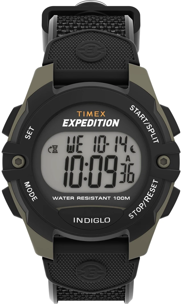 Main image of Men's Expedition 41mm Watch - Black Strap Digital Dial Green Case