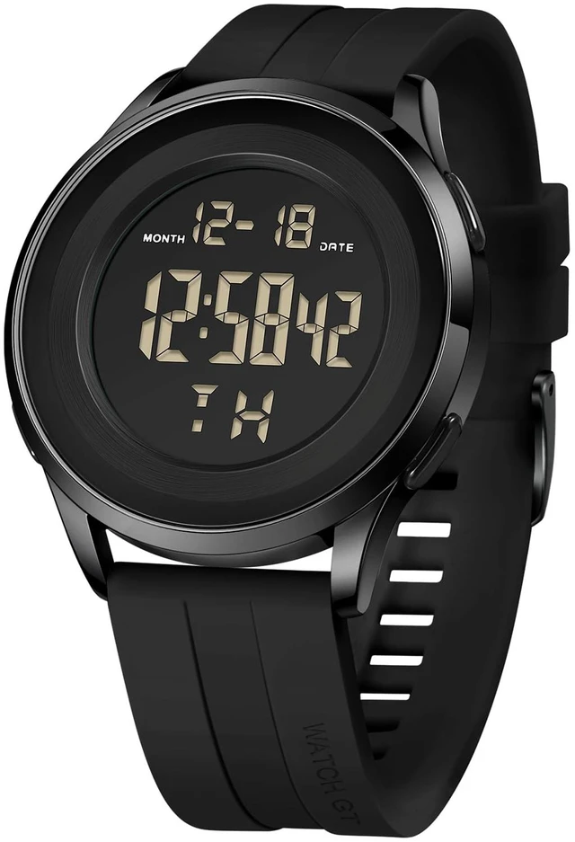 Main image of Mens Digital Waterproof Military Wrist Watches for Men Black Work | Mens Digital Waterproof Military Watch for Men Black Dive Tactical Sports Minimalist Ultra-Thin Wrist Watch