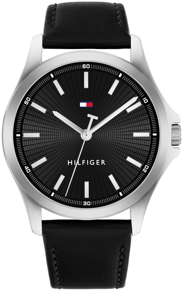 Main image of Men's 3H Quartz Watch, Leather Strap, Water Resistant 3 ATM, Modern Stylish Timepiece for Him, 42mm