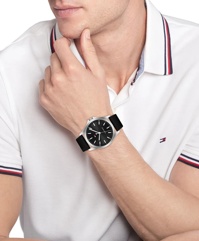 Alt view image 2 of 4 - Men's 3H Quartz Watch, Leather Strap, Water Resistant 3 ATM, Modern Stylish Timepiece for Him, 42mm