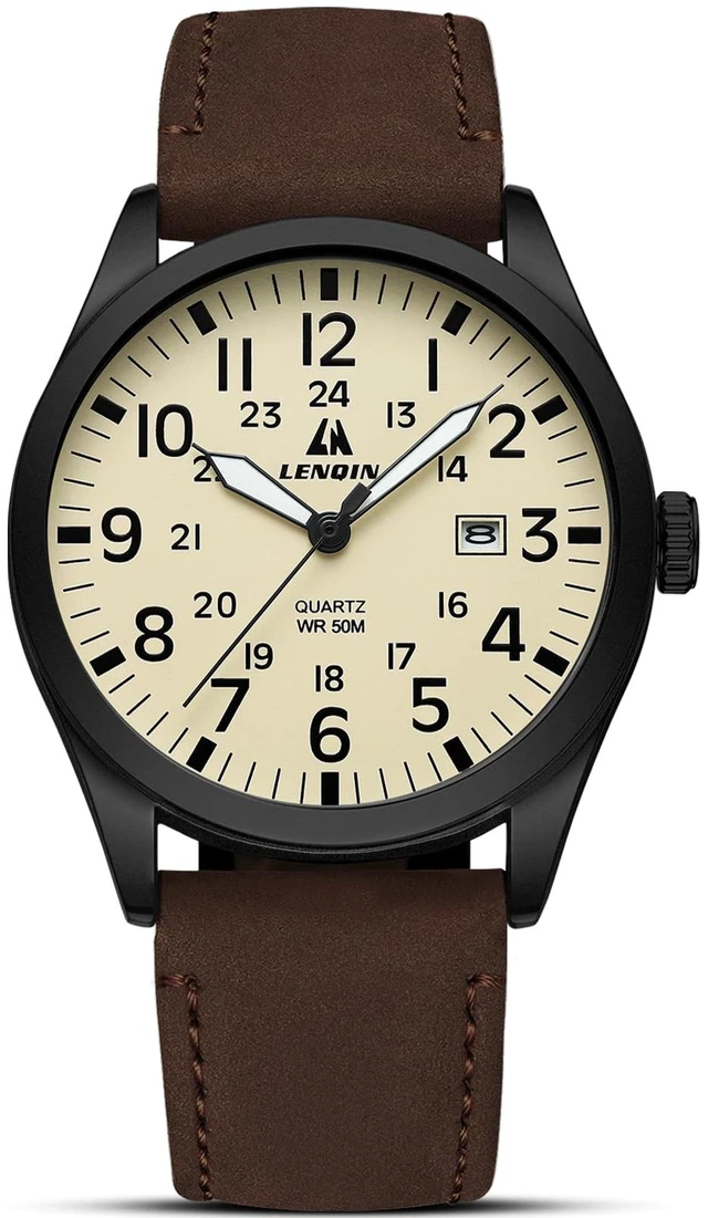Main image of Mens Watches Military Sport Analog Quartz Watch for Men | Nylon Strap Stylish Luminous Fashion 3ATM Waterproof Army Tactical Casual Wristwatch Unisex Watch for Men With Date