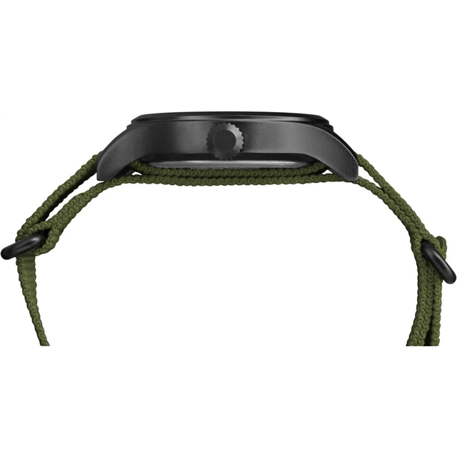 Alt view image 3 of 4 - Men's Expedition Scout 40mm Watch Black Case Black Dial with Green Fabric Strap