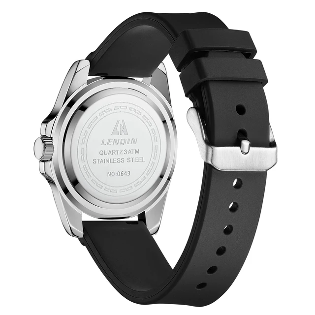Alt view image 2 of 7 - Mens Watches Analog Quartz Military Waterproof Watch for Men | Luminous Luxury Mens Wrist Watches with Silicone Band and Date