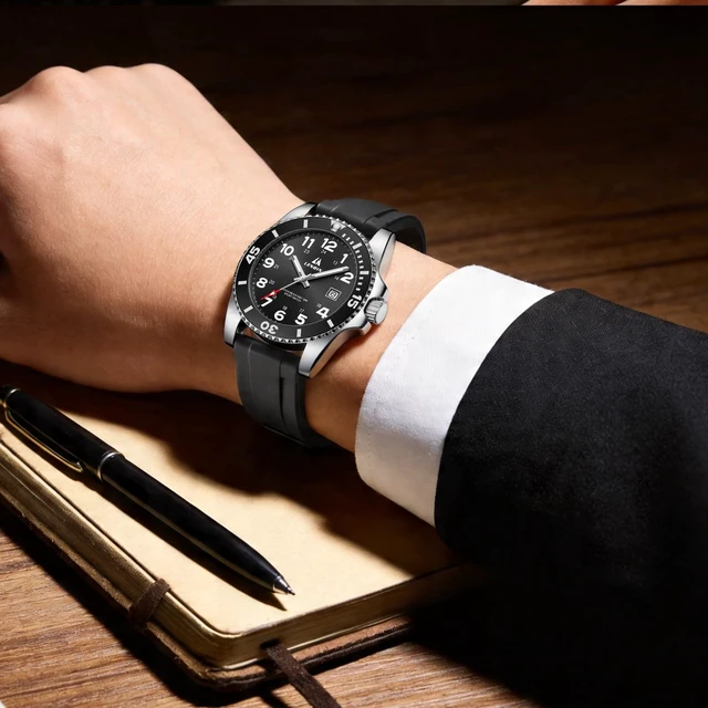 Alt view image 5 of 7 - Mens Watches Analog Quartz Military Waterproof Watch for Men | Luminous Luxury Mens Wrist Watches with Silicone Band and Date