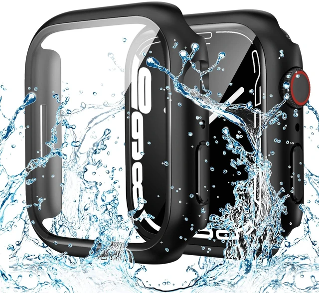 Main image of IP67 Waterproof Case with Glass for Apple Watch 44mm Series 6/5/4/SE | Water-Resistant & Anti-Fog, Tempered Glass Screen Protector Hard PC Cover for iWatch Se 1/2/3 44 mm, Sensitive Touch