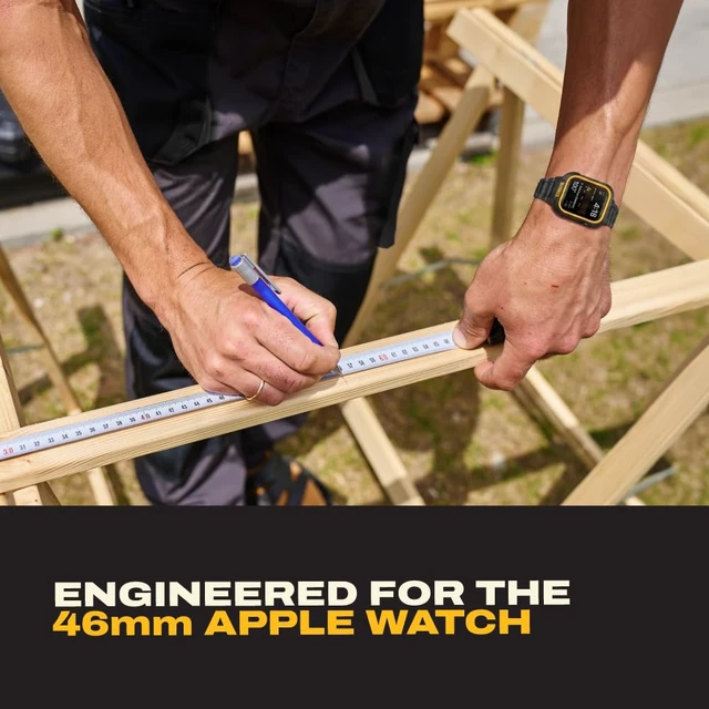 Alt view image 7 of 7 - Heavy Duty Apple Watch Case 46mm Rugged Snap-On Protective Cover | Bumper-style case with slim profile, secure snap-on design, installation quick, built for jobsite, travel, active lifestyles