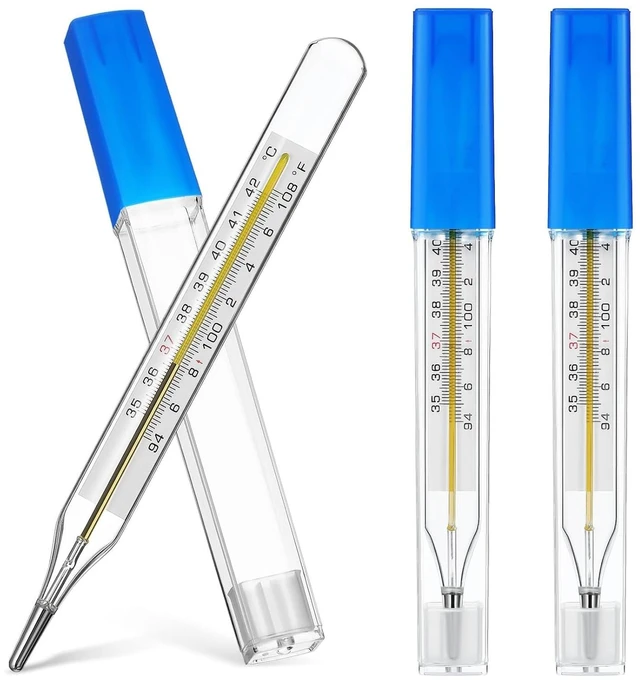 Main image of 3PCS Glass Temperatures Measurement Adult - General Use Temperature Testing Tools Accurate Temperature Measurement for Families, Dual Scale
