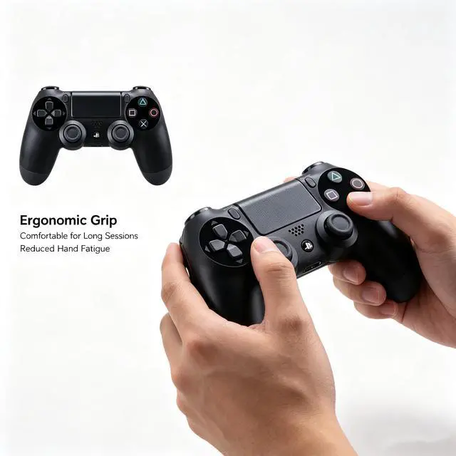 Alt view image 5 of 6 - DualShock 4 Wireless Controller for PlayStation 4, Bluetooth Gamepad with Dual Vibration, Touch Pad, 3.5mm Audio Jack, Six-Axis Motion Sensor for PS4/Slim/Pro Console
