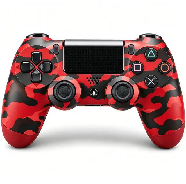 Main image of DualShock 4 Wireless Controller for PlayStation 4, Bluetooth Gamepad with Dual Vibration, Touch Pad, 3.5mm Audio Jack, Six-Axis Motion Sensor for PS4/Slim/Pro Console (Camouflage Red)