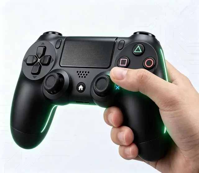 Alt view image 6 of 7 - DualShock 4 Wireless Controller for PlayStation 4, Bluetooth Gamepad with Dual Vibration, Touch Pad, 3.5mm Audio Jack, Six-Axis Motion Sensor for PS4/Slim/Pro Console (Black)
